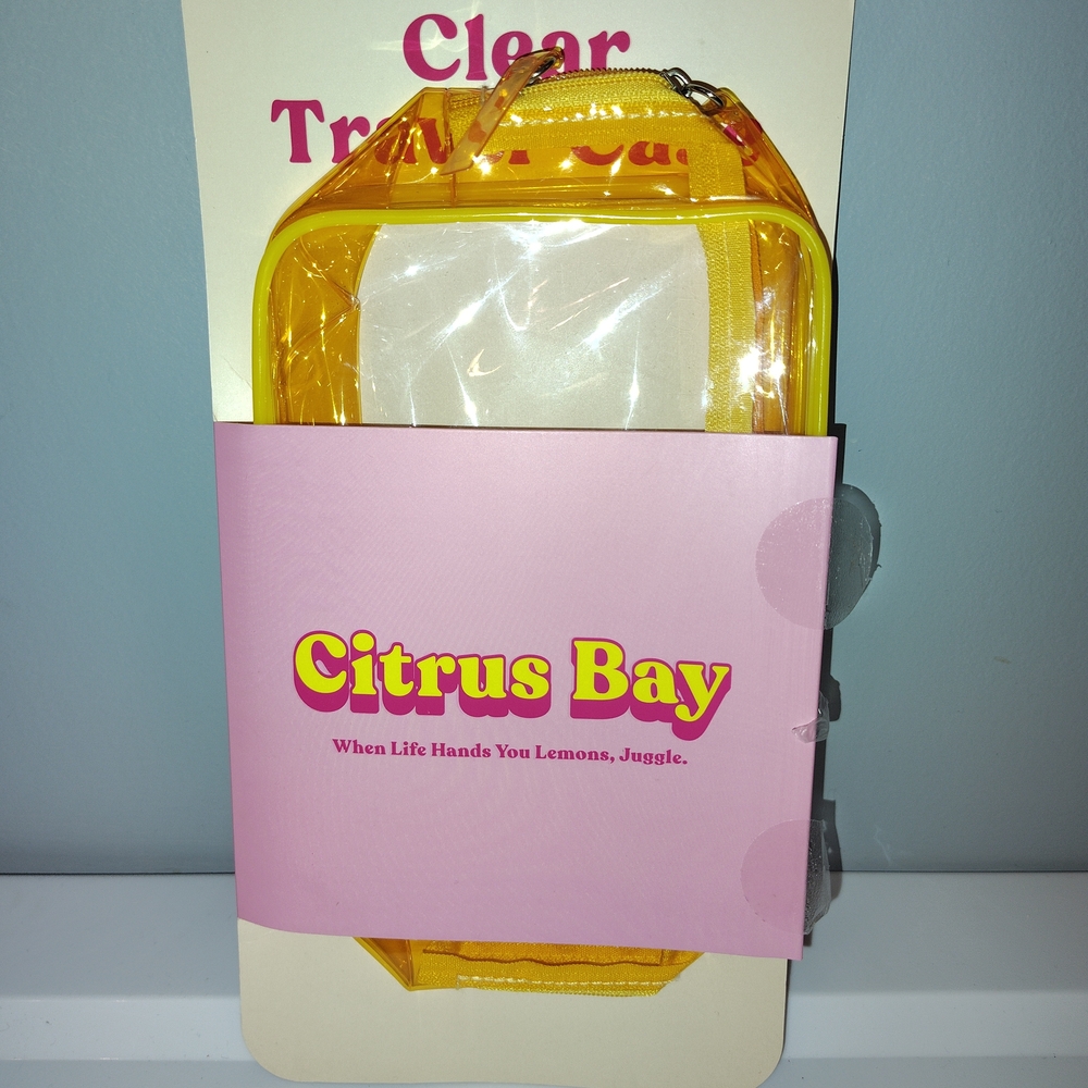 Clear Yellow Cosmetic Travel Bag